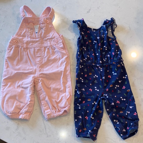 (2) Carter’s 6 Months - Overalls and Jumper - Picture 1 of 3